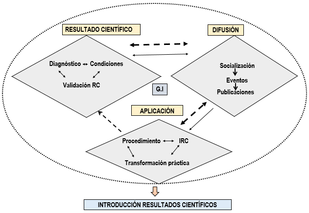 Representación gráfica del
modelo teórico para la introducción de resultados científicos en el deporte. 

 