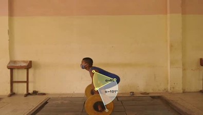 Posici&oacute;n Inicial: &Aacute;ngulos de rodilla y
cadera (fig. 1)