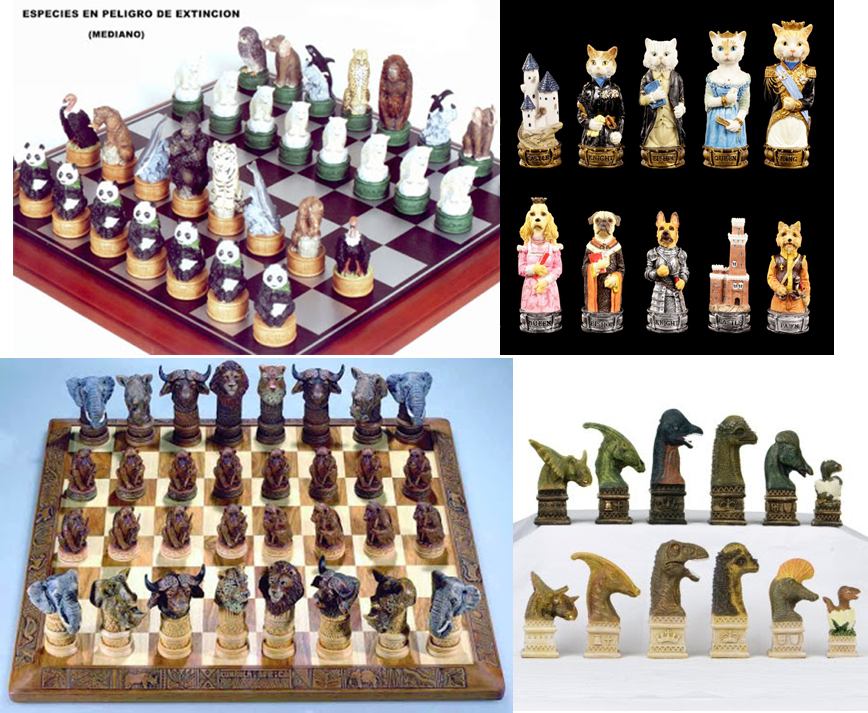 Juegos de piezas con
tem&aacute;ticas relacionadas con animales.