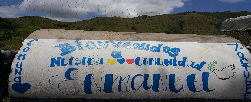 Identificaci&oacute;n de la Comunidad Enmanuel, en el
municipio Ezequiel Zamora.